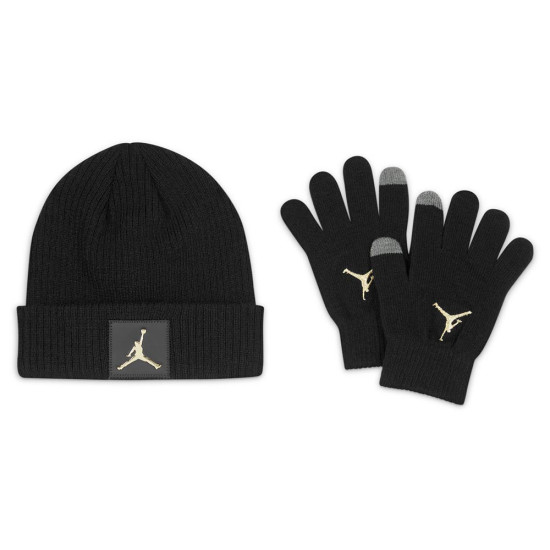 Jordan Παιδικό σετ σκουφάκι & γάντια Metal Jumpman Patch Beanie Set Jordan Παιδικό σετ σκουφάκι & γάντια Metal Jumpman Patch Beanie Set